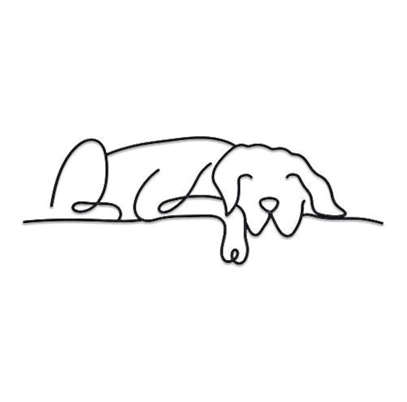 Matani Metal Dog Wall Decor | Minimalist Room & Living Room Wall Decor (Sleeping Labrador) - Image 1